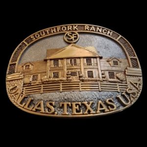 Vintage DALLAS Texas Men's belt buckle JR Ewing